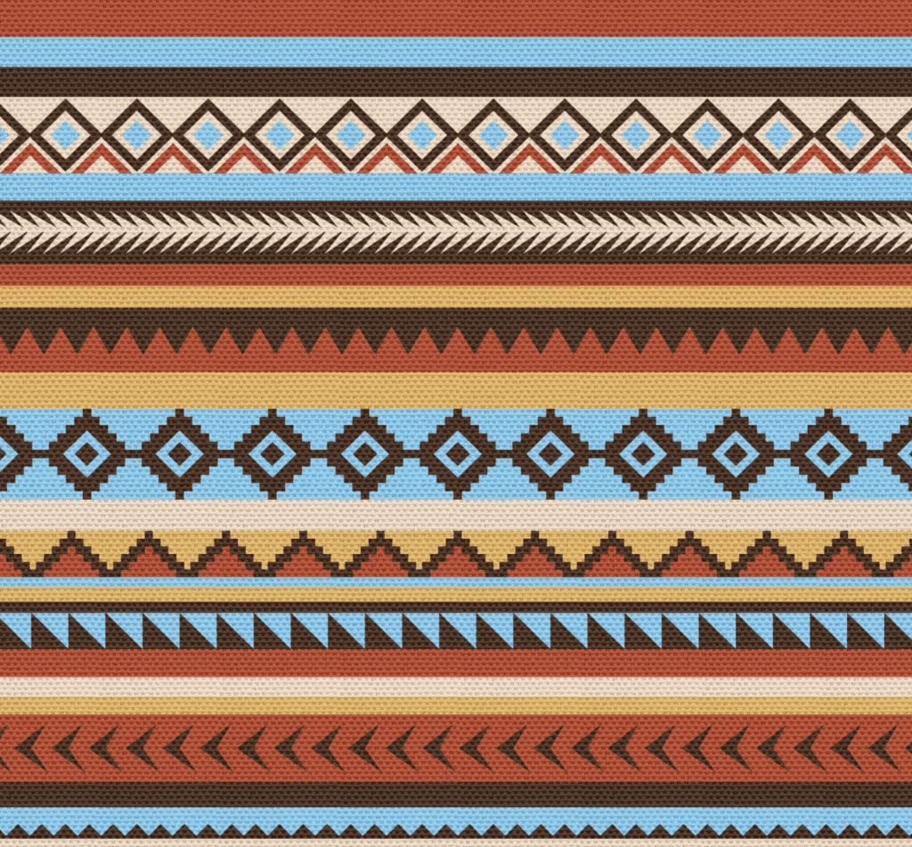 Lunarable Tribal Fabric by The Yard, Pattern Chevrons Arrow Heads Rectangles Motifs Design